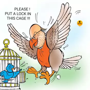 Sketched Thoughts- Please! Put a Lock In This Cage !!