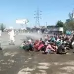 Migrant workers sprayed with disinfectant in UP