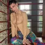 Supermodel Bella Hadid shows off her chest