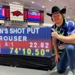 Ryan Crouser breaks world indoor shot put record