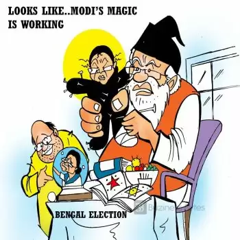 Sketched Thoughts – Looks Like Modi Magic Is Working
