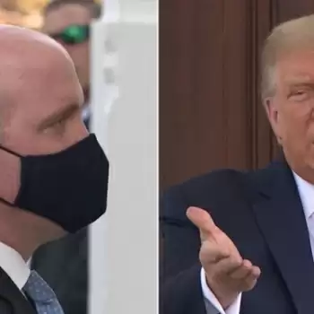Trump tells journalist to take mask off during press briefing, reporter refused
