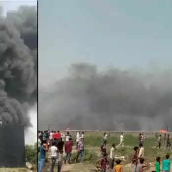 150 shanties gutted in fire at Noida, two kids die