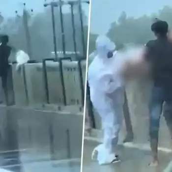 UP: corona infected body dumped in river from bridge, video goes viral