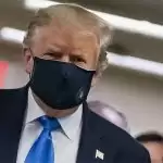 Finally Trump wearing face mask in public for first time