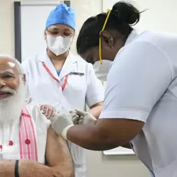 PM Modi gets first jab of covid19 vaccine