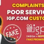 Complaints on poor service by IGP.com customers