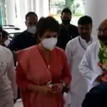 Priyanka Gandhi Arrives at UPCC Office as Part of her UP Tour