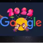 With a colourful New Year 2022 doodle, Google bids farewell to 2021.
