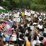 Hathras case protest: Hundreds gather at Jantar Mantar in Delhi