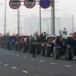 Farmers take out tractor march against farm laws