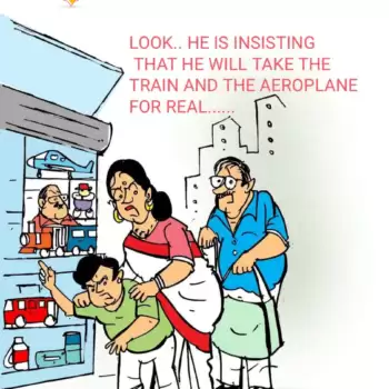 Sketched thoughts- Look.. He is insisting that he will take the train and the airplane for real