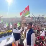 Akhilesh Yadav and Jayant Chaudhary Address Joint Rally in Meerut; Claim Red-Cap Will Defeat BJP