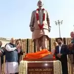 Amit Shah unveils Arun Jaitley’s statue at Feroz Shah Kotla ground