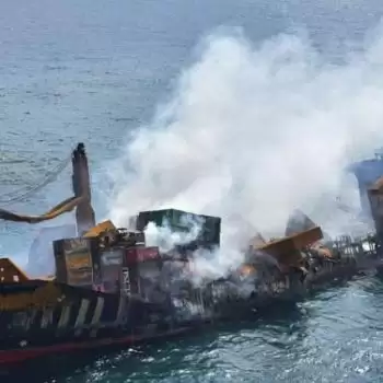Chemical cargo ship sinks off Sri Lanka, locals fear the worst