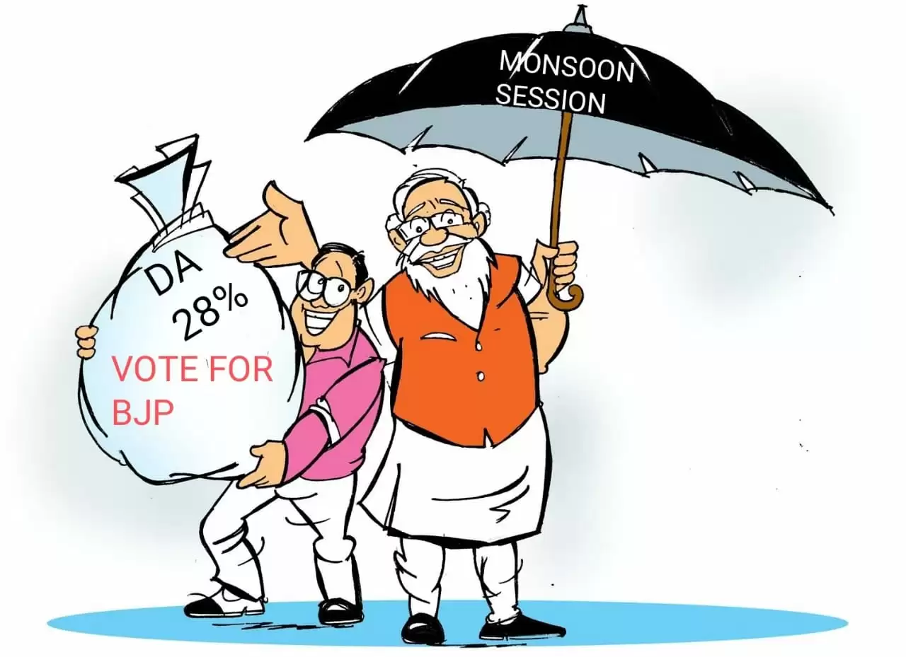 Sketched Thoughts –  D A 28 percent vote for BJP