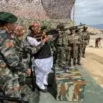 Defence Minister arrives in Leh, witnesses para dropping skills of Armed Forces