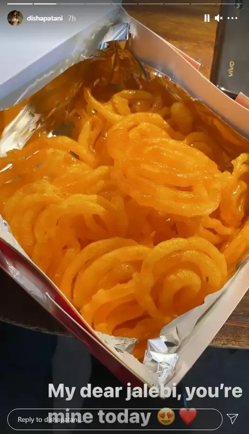 Disha indulges in some jalebis