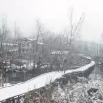 Dal Lake freezes as a severe cold wave grips the Jammu and Kashmir valley.