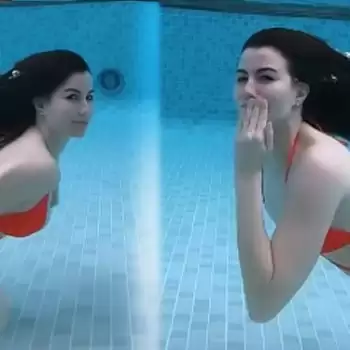 Georgia Andriani’s pool video goes viral