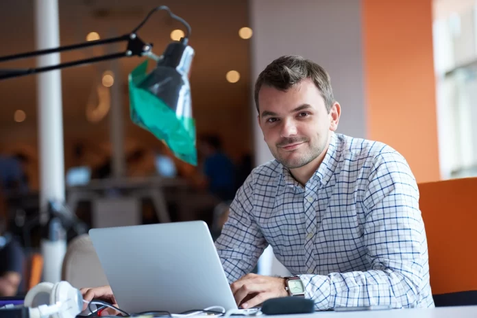 person with laptop