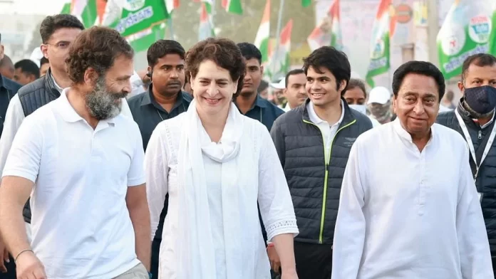 Priyanka, husband, son join Bharat Jodo Yatra in MP