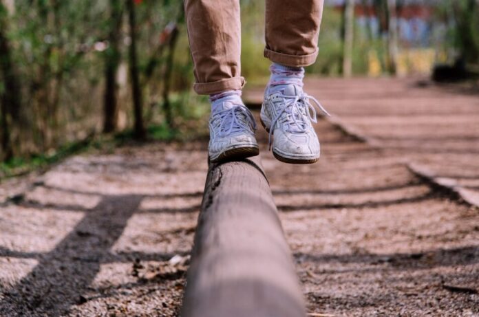 balance on the tracks