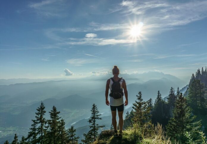 hiker on a mountain