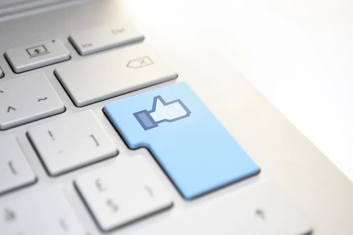 like button on laptop