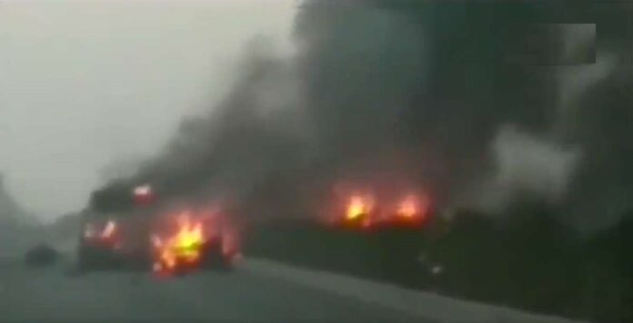 Gas cylinder exploded