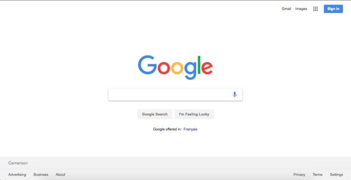 homepage of google