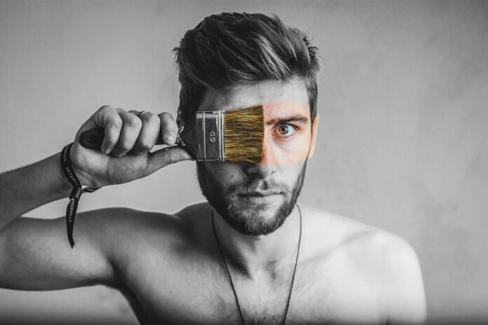 man with a brush