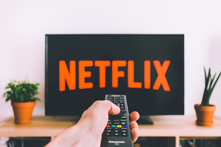 netflix on tv with a remote