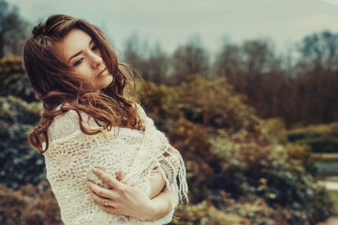 woman looking at nature