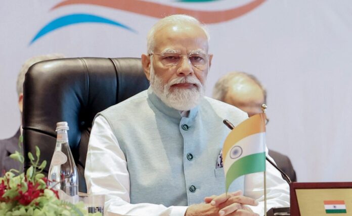 narendra modi seated