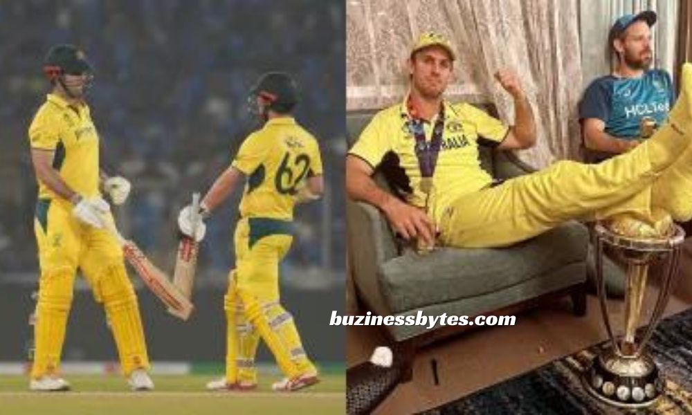 Controversial Chill: Australia Mitchell Marsh's Feet-Up on World Cup Trophy slammed.