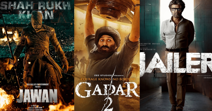Global Box Office Collection of Jailer Pathan Jawan nd Gadar 2