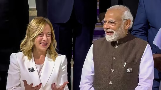 PM Modi with Giorgia Meloni