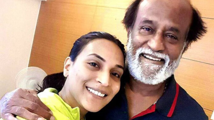 Rajinikanth with his daughter Aishwarya Rajnikanth