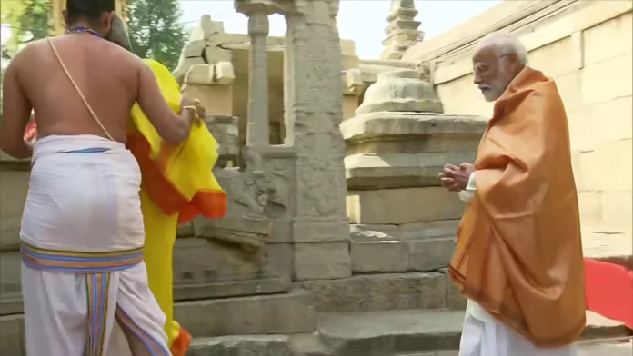 PM Narendra Modi at Veerabhadra Temple in Andhra Pradesh