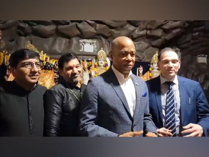 The New York City mayor attended “Mata ki Chowki.”