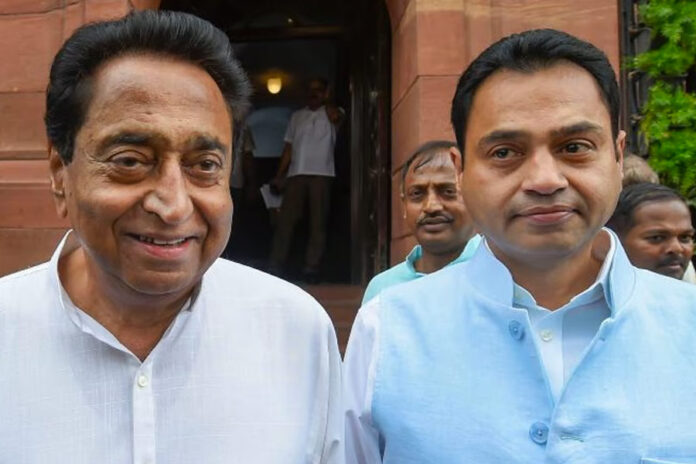 Kamal Nath with his son Nakul Nath