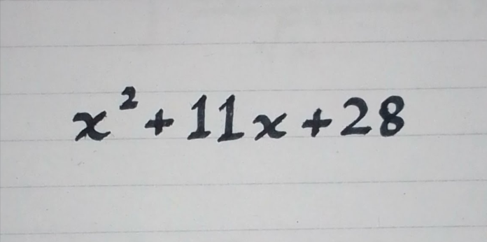 x² - 11x + 28 = 0