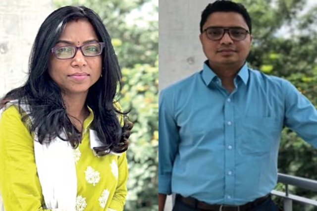 Jayanti Mahapatra and her husband Biren Sahu