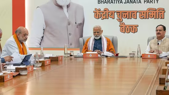 Modi presided over a late-night BJP meeting