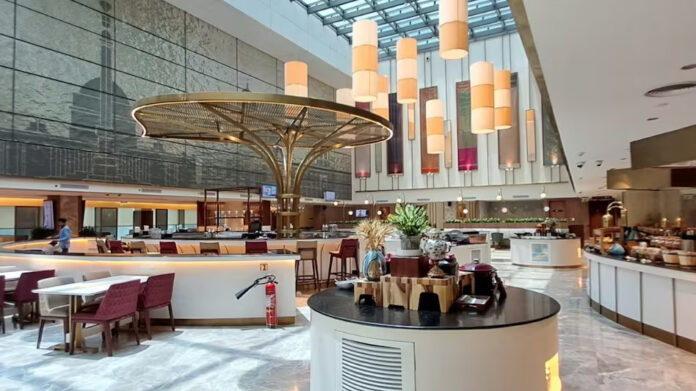 Delhi airport lounge