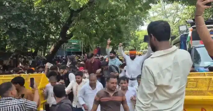 Protest Against Caste-Based Reservation